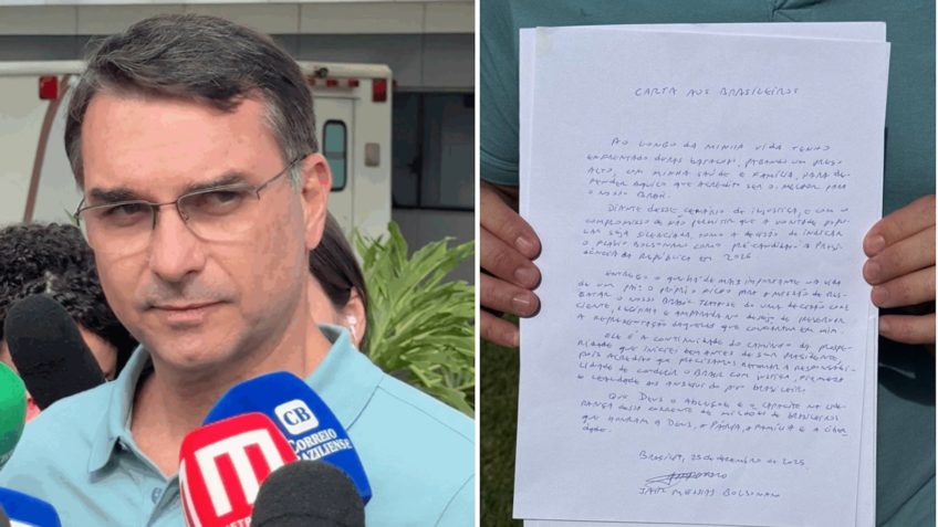 Bolsonaro confirma pré-candidatura de Flávio em carta antes de cirurgia