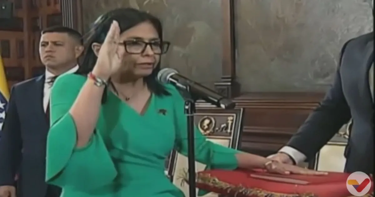 Delcy Rodríguez toma posse como presidente interina da Venezuela